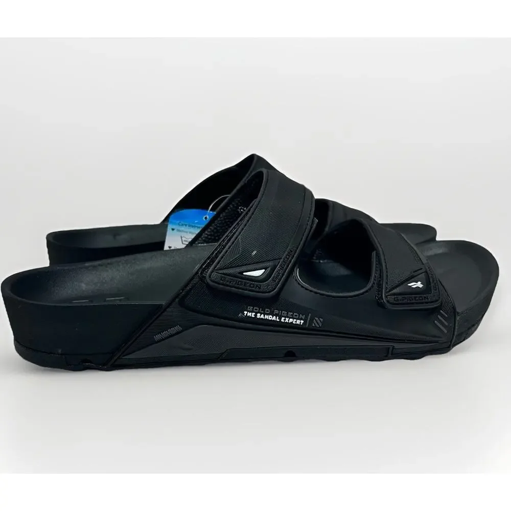 Gold Pigeon Piro Mens Sz 9 Euro 41 SLIDES Hi DensityGel Water Released Sole